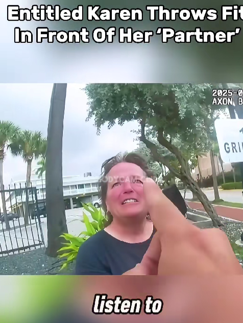 “Officer Confronts Furious Woman in Public Meltdown — Partner Watches in Shock”