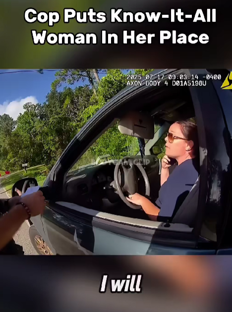 “Officer Shuts Down Driver Who Thought She Knew the Law Better Than Him”