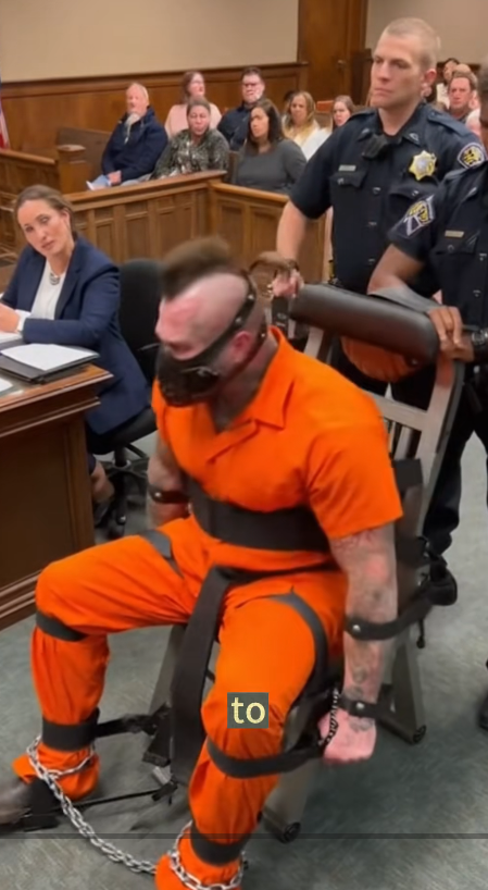 “Courtroom Erupts as Violent Inmate Is Brought In Fully Restrained — Judge Forced to Take Extreme Measures”