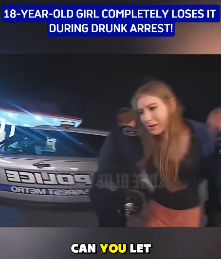 “Teen Explodes During Drunk Arrest — Officers Struggle to Keep Control as Bodycam Captures Chaos!”