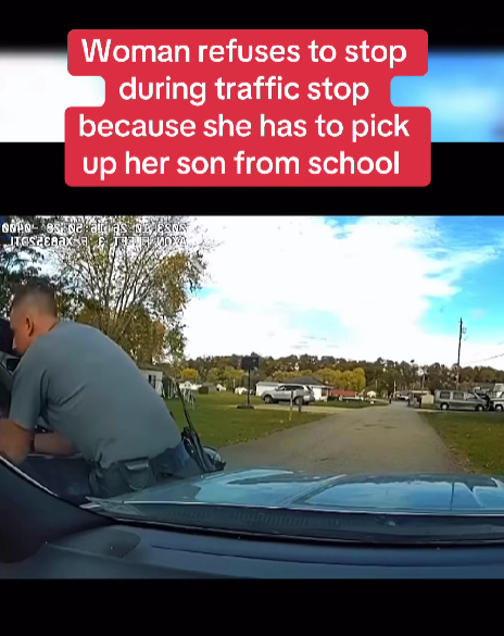“Mom Refuses Traffic Stop — Claims She ‘Had to Pick Up Her Son,’ But What Happens Next Shocks Viewers!”