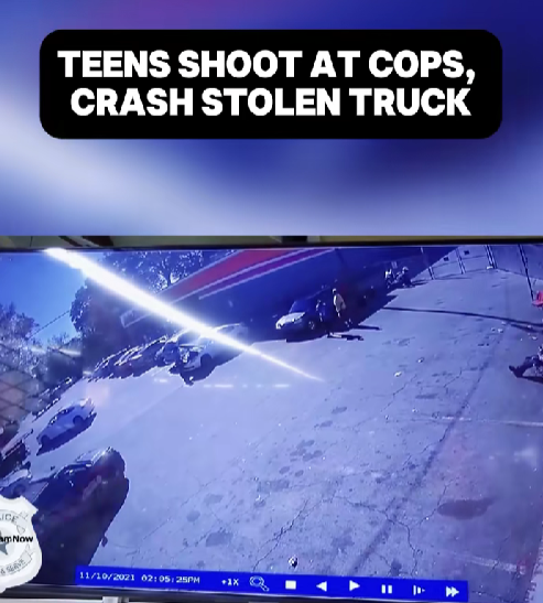 “Wild Teen Rampage: Stolen Truck Chase Erupts Into Gunfire Before Explosive Final Crash”