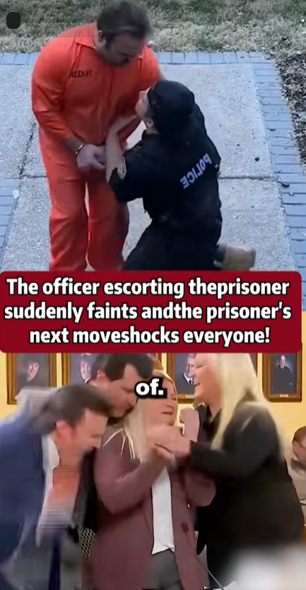 “Officer Collapses While Escorting Prisoner — What the Inmate Does Next Leaves the Entire Department Speechless”