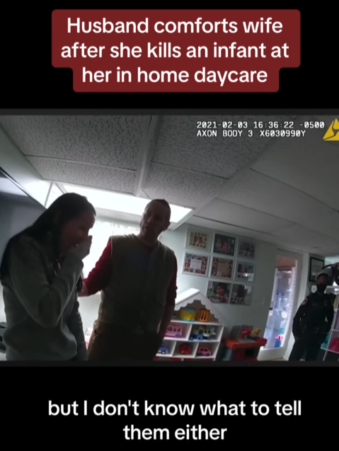 “Emotional Breakdown in Home Daycare After Infant’s Tragic Death — Husband Tries to Support Devastated Wife”
