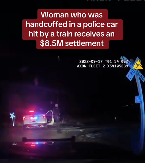 “Handcuffed Woman Hit by Police Car on Train Tracks Wins Stunning $8.5 Million Settlement — Dashcam Footage Raises Serious Questions”