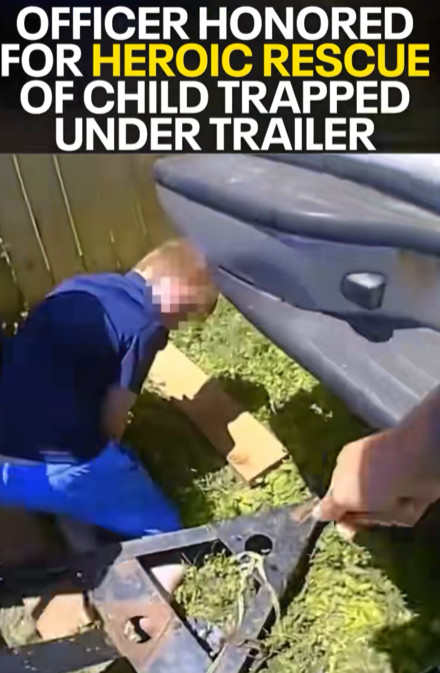 “Hero Cop Lifts a Trailer With His Bare Hands To Save a Trapped Child — What The Camera Captured Stunned Everyone”