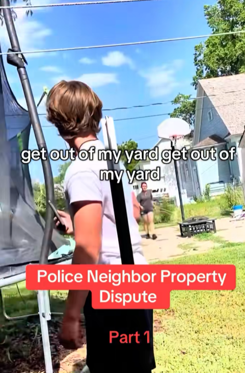 “Tense Backyard Showdown Caught on Camera: Police Called After Heated Property-Line Dispute Between Neighbors — Part 1”
