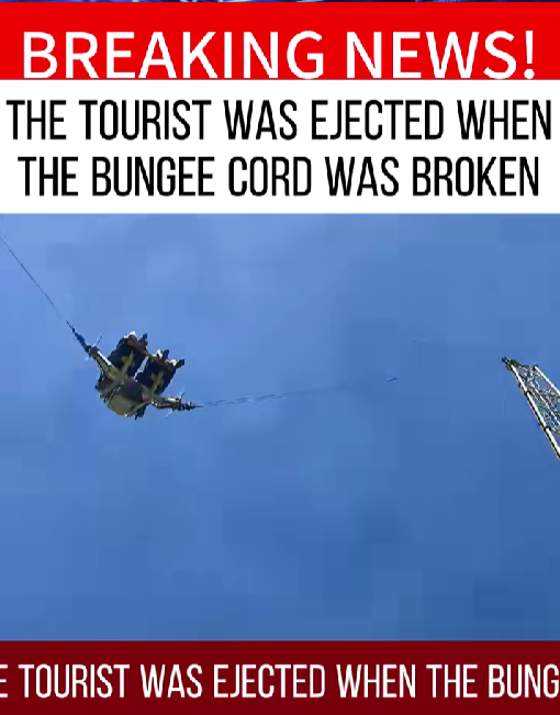 “Tourist Catapulted Into the Air After Bungee Cord Snaps — Terrifying Footage Stuns the Internet!”
