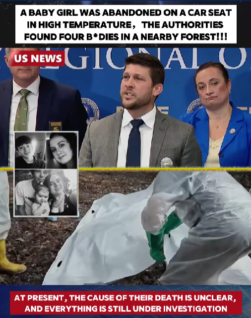“Mystery Deepens After Baby Found Alone in Hot Car — Authorities Uncover Four Bodies in Nearby Forest!”