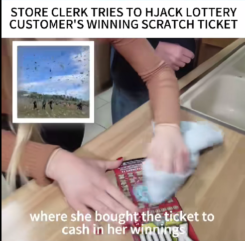 “Customer Films Shocking Moment Store Clerk Tries to Claim HER Winning Lottery Ticket — Viral Video Sparks Outrage”