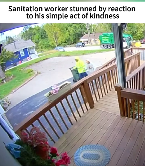 “Sanitation Worker’s Small Gesture Caught on Camera — Neighborhood’s Reaction Leaves Him Speechless”