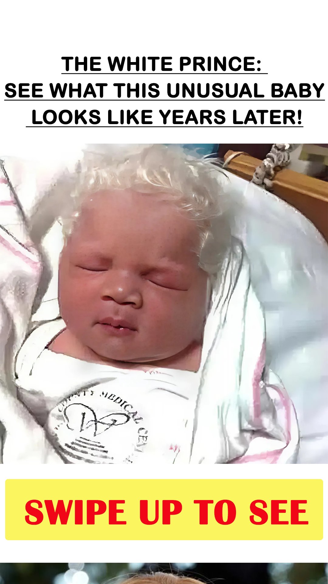 Something Mysterious! This Is The Look Of The Special Baby Born With White Hair