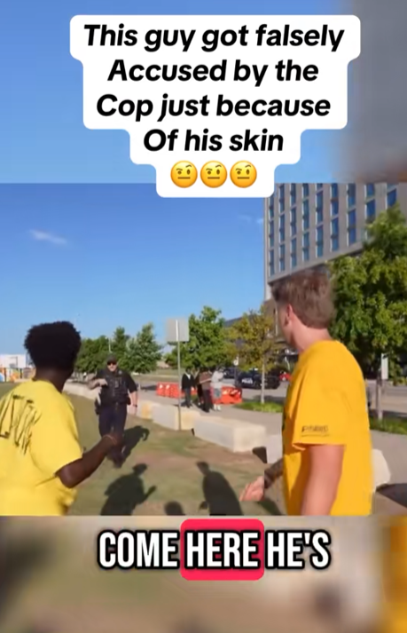 “Viral Moment: Friends Rush to Defend Young Man After Tense Encounter With Officer Caught on Camera”