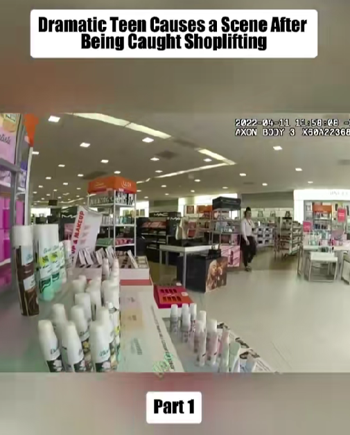 “Bodycam Part 1: Teen Meltdown in Cosmetic Store Leaves Shoppers Stunned — Officers Rush In!”