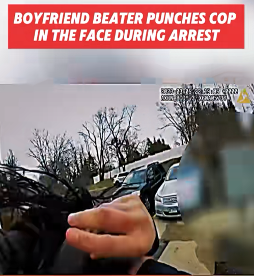 “Chaos Erupts as Suspect Suddenly Swings at Officer — Bodycam Captures the Shocking Hit ”