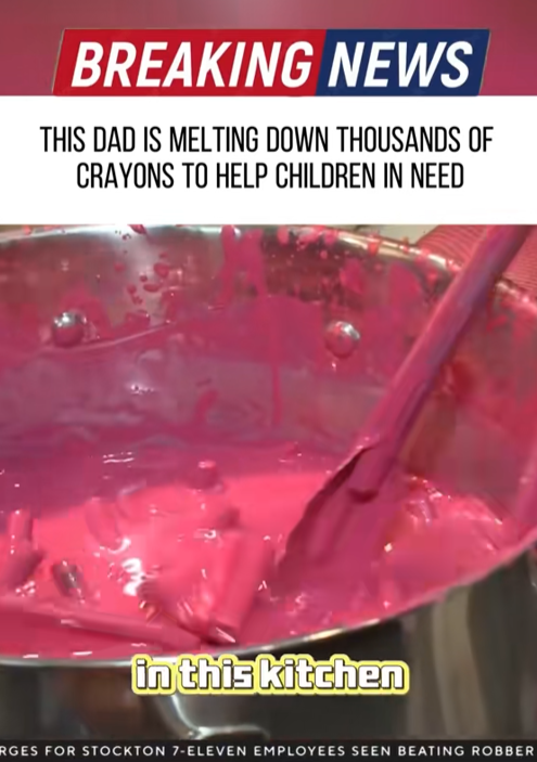 This Dad Is Melting Down Thousands of Crayons to Help Children in Need — One Kitchen, One Powerful Idea