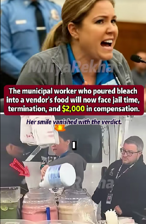 She Poured Bleach Into a Vendor’s Food — But the Court’s Final Decision Wiped the Smile Right Off Her Face