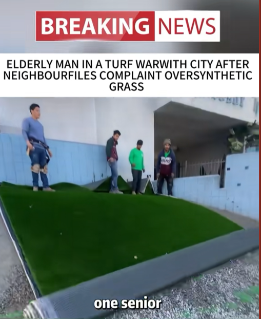 BREAKING: Elderly Man Declares W*r on City After Neighbor Complains About His Synthetic Grass