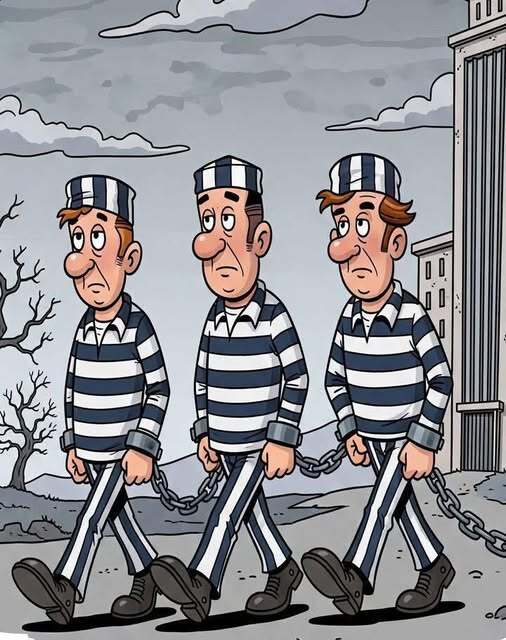 Three convicts were on the way to prison!
