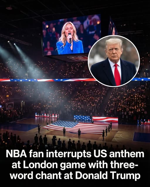 NBA Game in London Sees Crowd Moment During National Anthem!