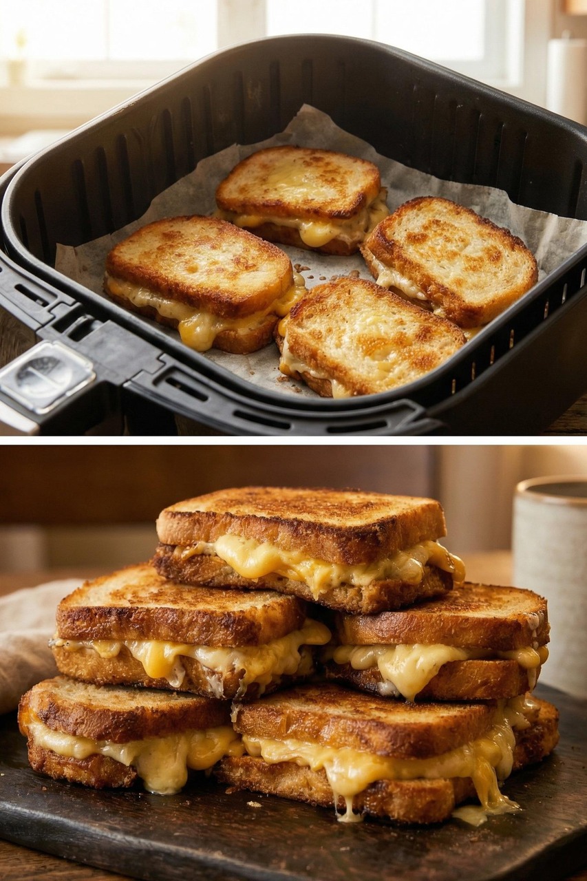 Crispy and Melty Air Fryer Cheese Toast!