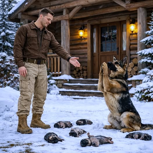 A Mother Dog and 4 Newborn Puppies Were Abandoned in Winter, Then a Navy SEAL Changed Everything!