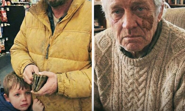 I Paid for a Poor Mans Groceries – and Noticed He Was a Carbon Copy of My Late Husband!