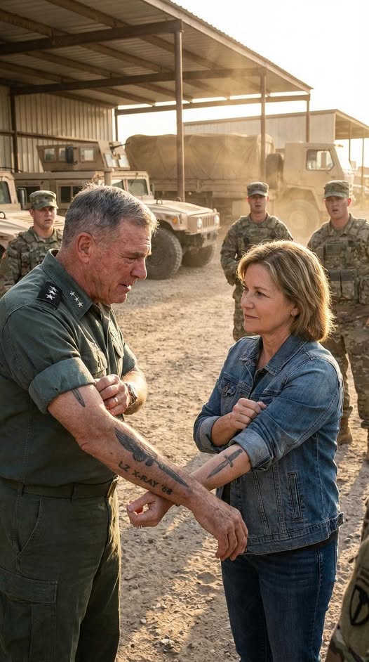They Mocked Her Ugly Tattoo in a Military Motor Pool, Until a Three-Star General Rolled Up His Sleeve and Exposed a Secret Buried for Thirteen Years
