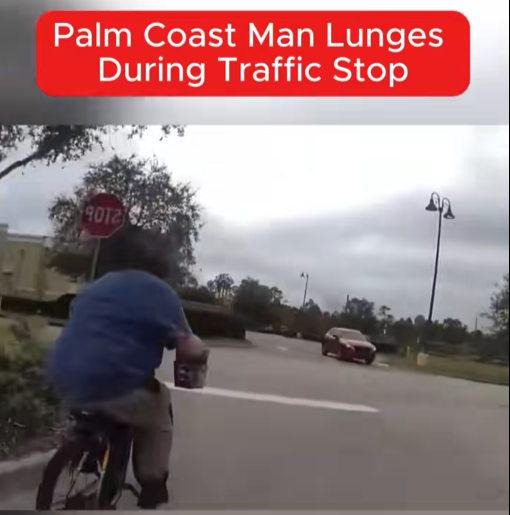 “Palm Coast Man L*nges at Officer During Traffic Stop — Bodycam Captures the Split-Second Chaos”
