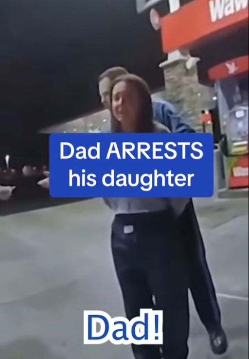 “She Screamed ‘Dad!’ — Then Realized He Was the One Arresting Her”