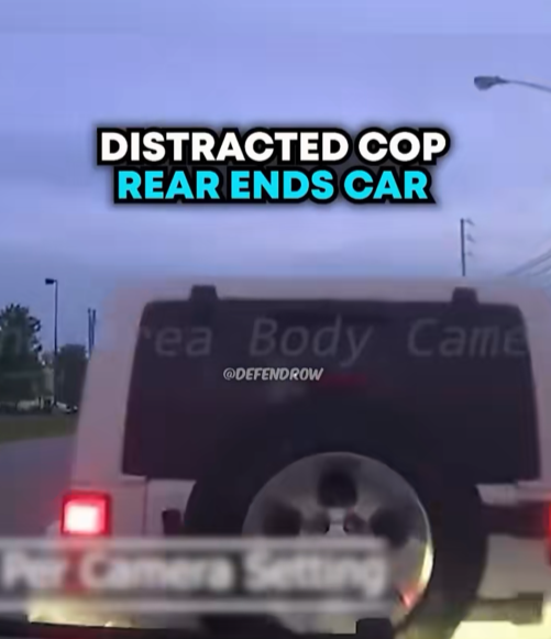 “Distracted Cop Rear-Ends a Car — The Dashcam Moment No One Can Ignore”