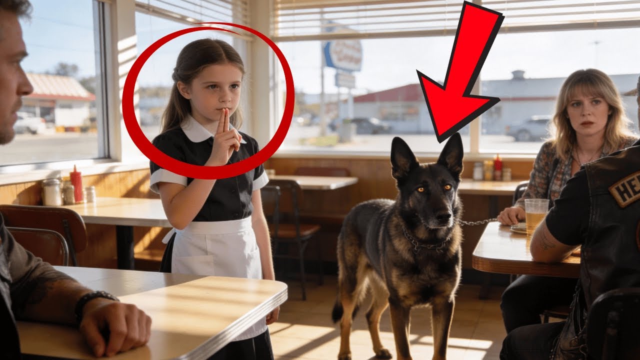 A Waitress’s Daughter Tried a Secret Signal — The Hells Angels Dog Reacted
